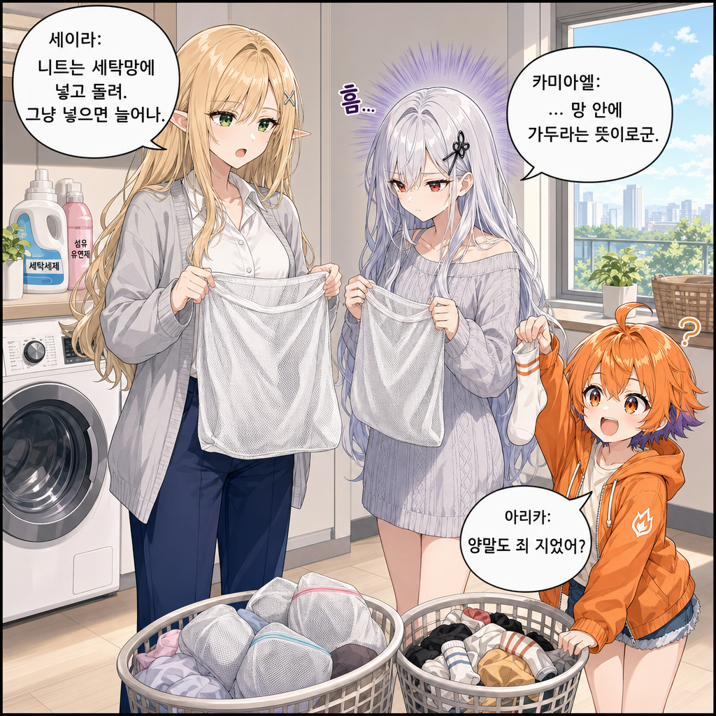 세탁망 봉인 사건 001컷