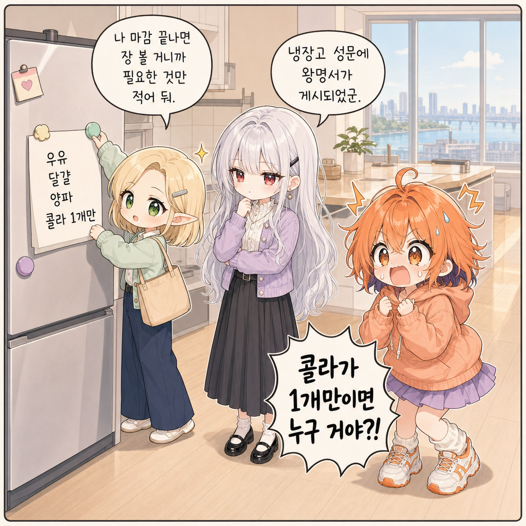 냉장고 자석 회의 001컷