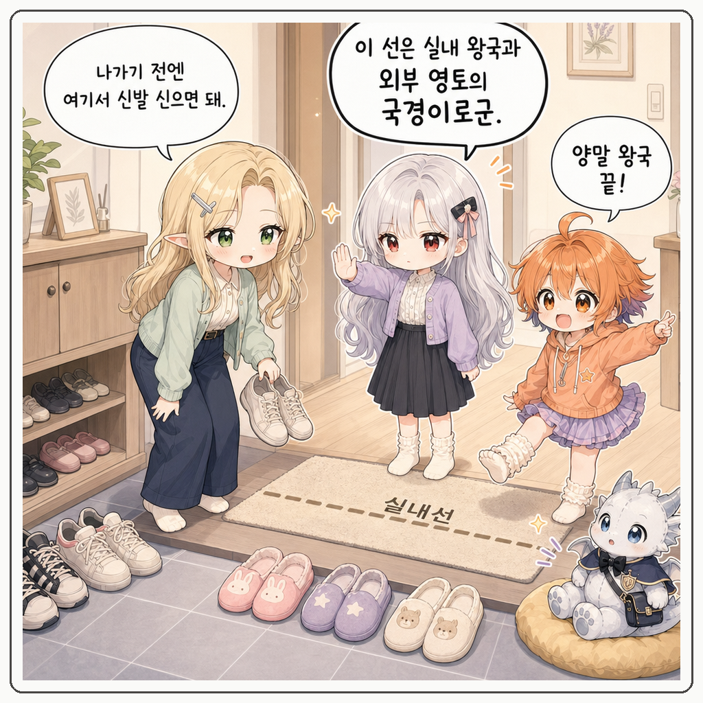 현관 앞 신발 조약 001컷