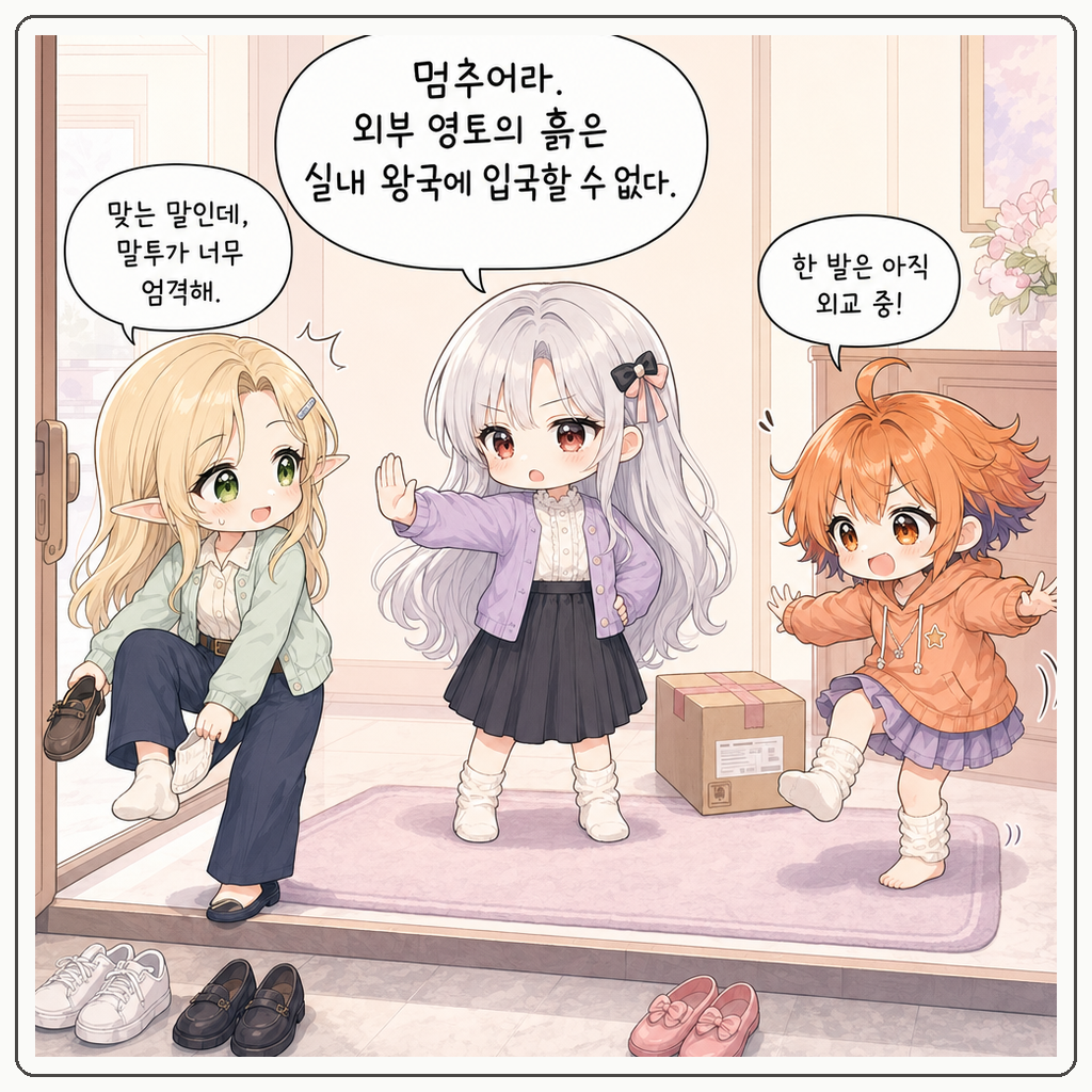 현관 앞 신발 조약 003컷