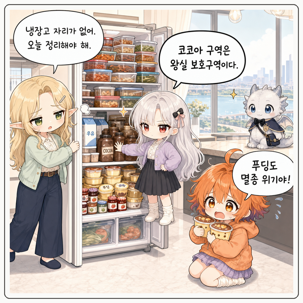 냉장고 자리 전쟁 001컷