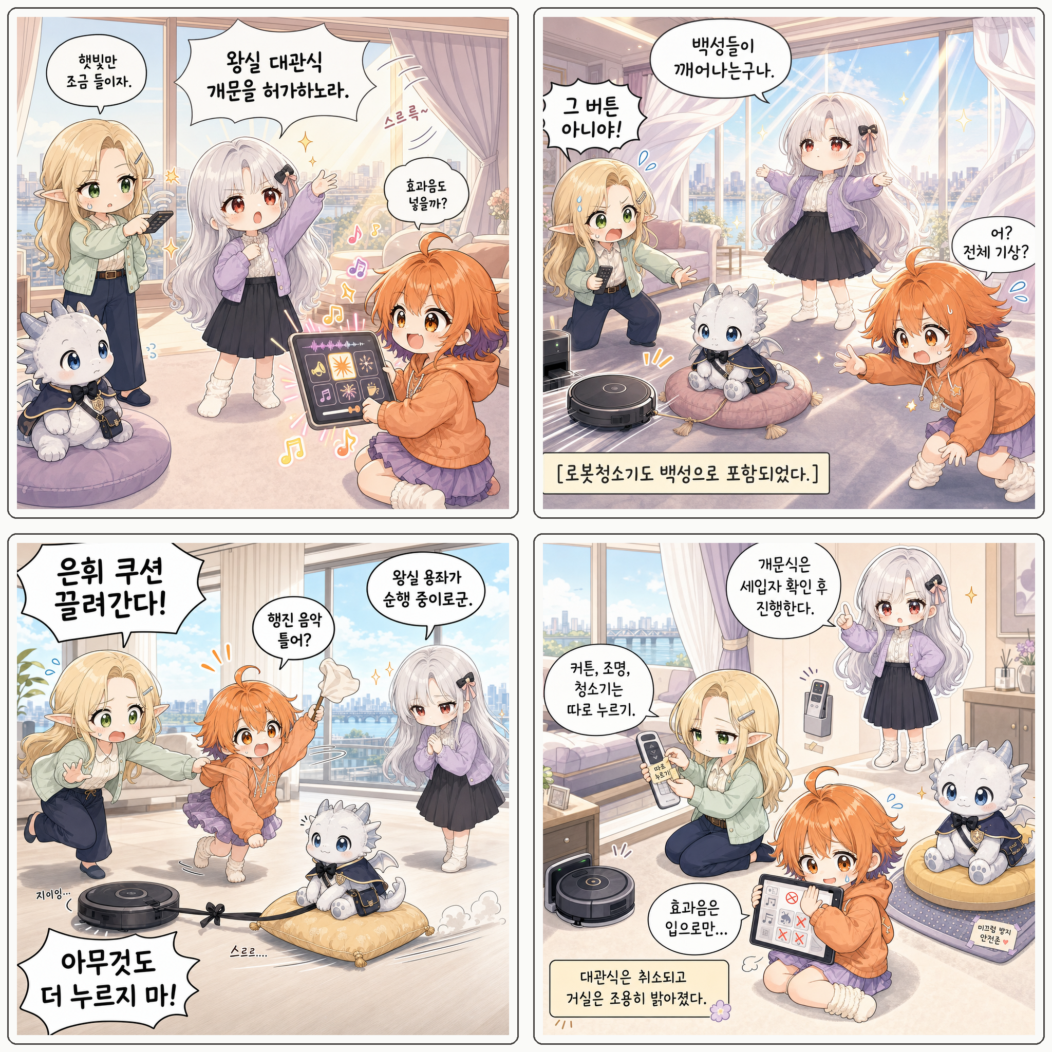 자동 커튼 대관식 합본