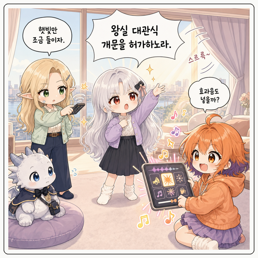 자동 커튼 대관식 001컷