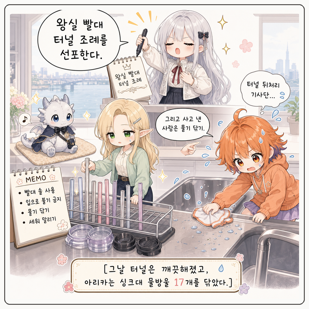 빨대 터널 세척식 004컷