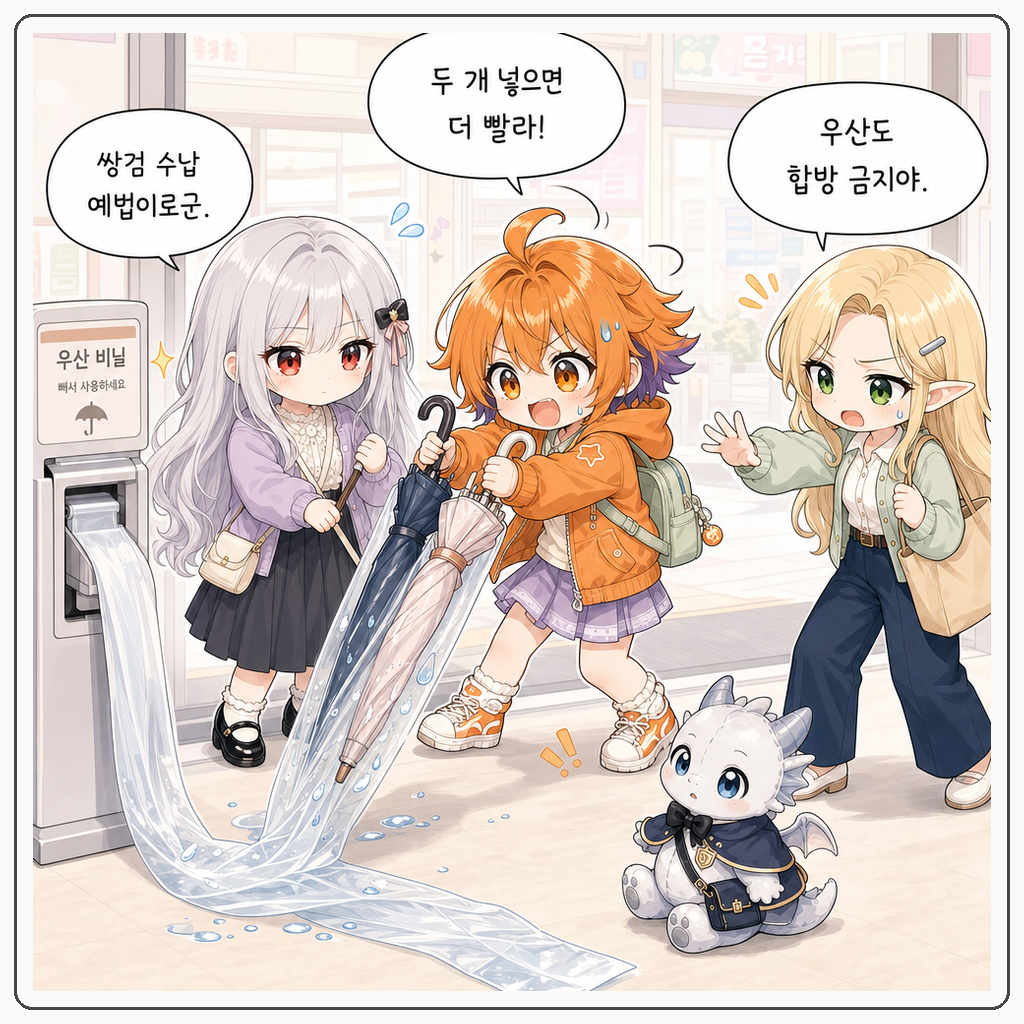 우산 비닐 포획식 002컷