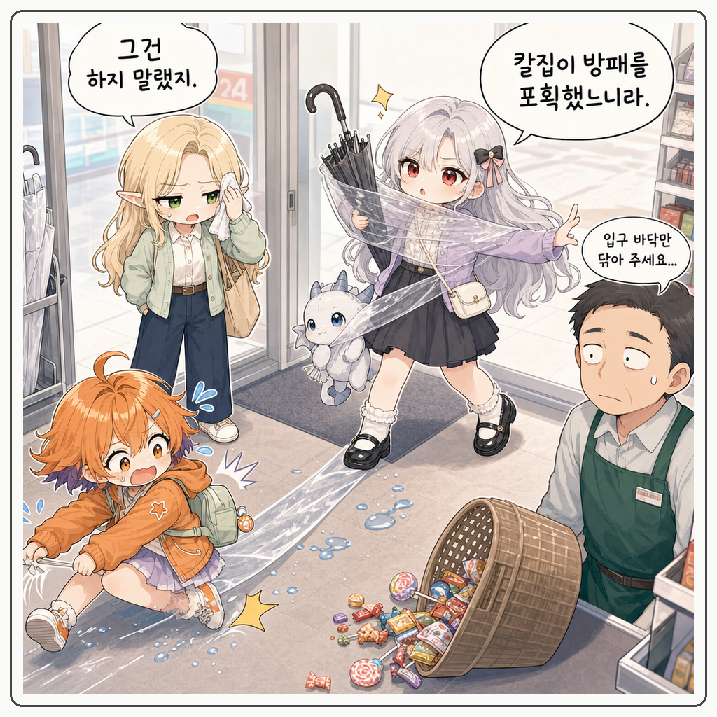 우산 비닐 포획식 003컷