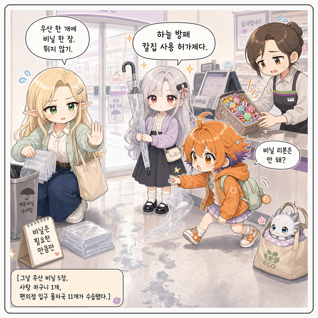 우산 비닐 포획식 004컷