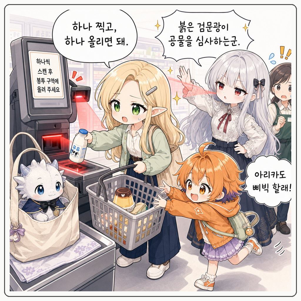 셀프계산대 삐빅 재판 001컷