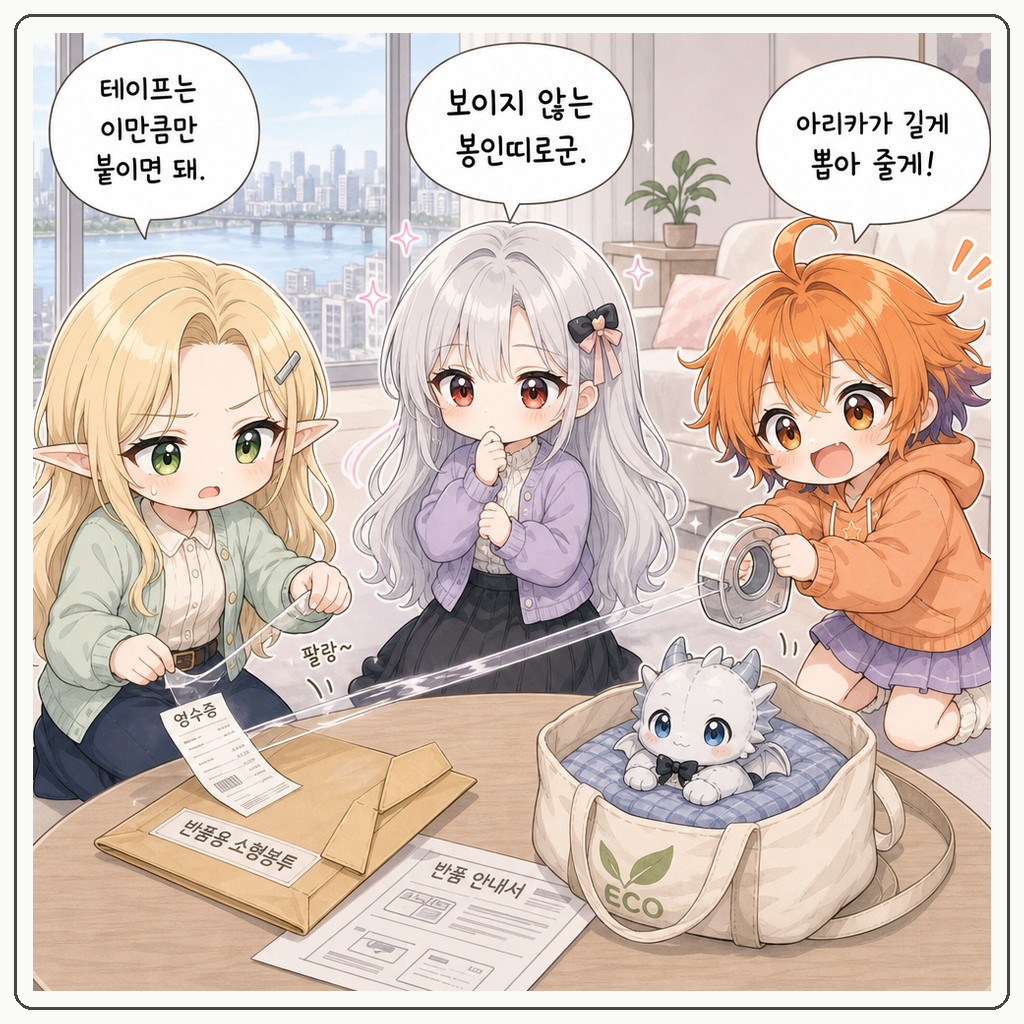 투명테이프 봉인식 001컷