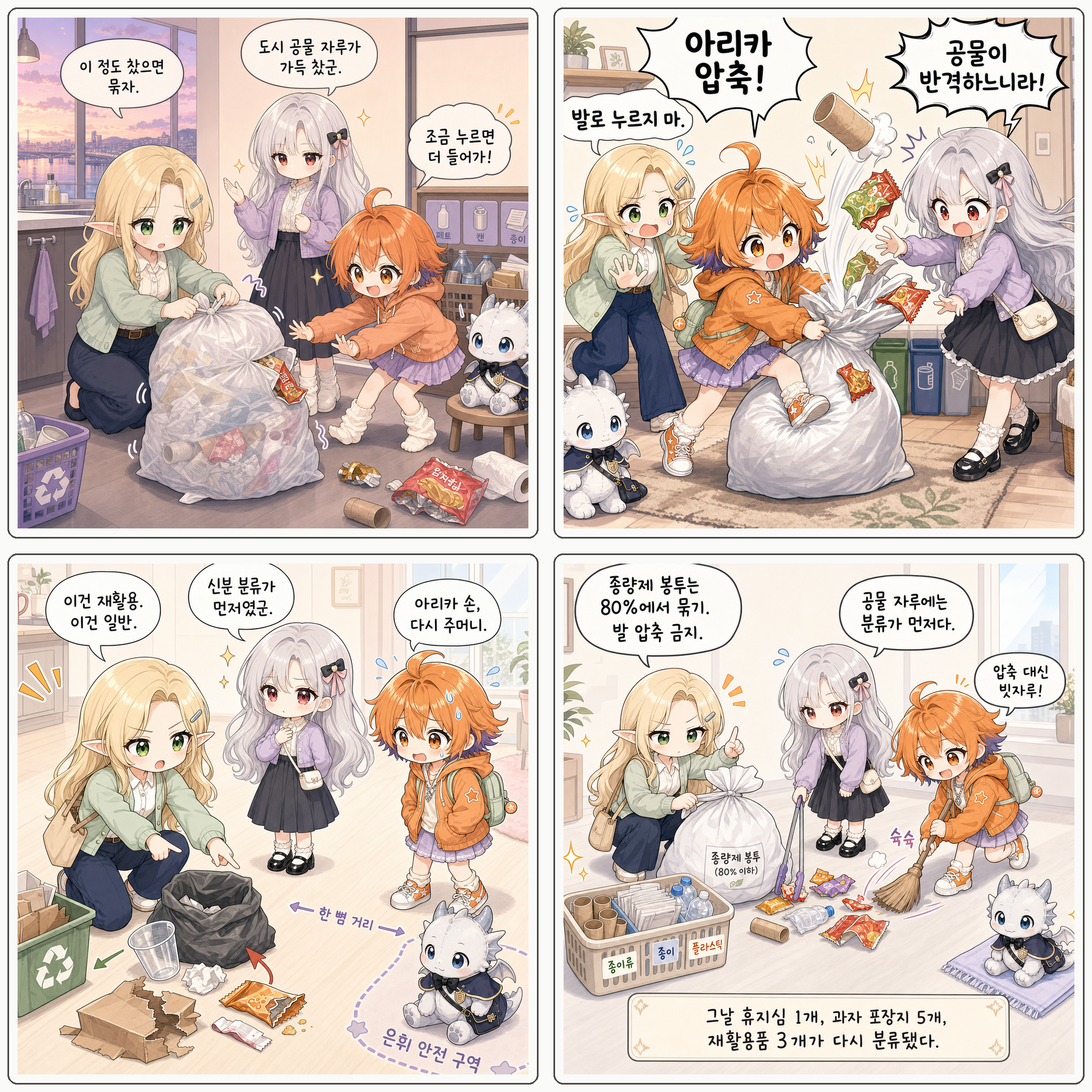 종량제 봉투 압축 작전 합본