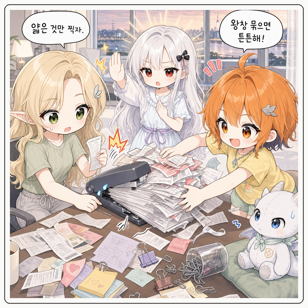 스테이플러 철침 봉인식 001컷