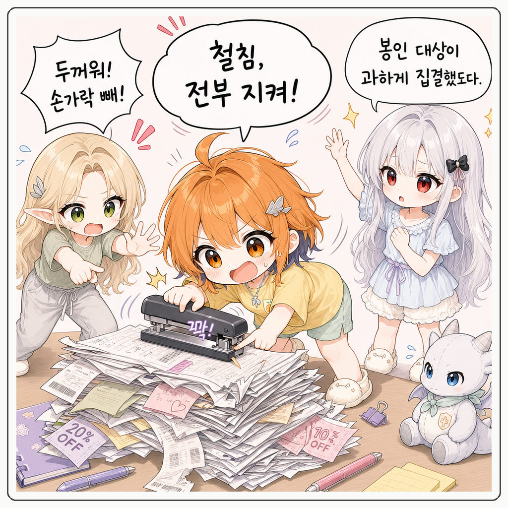 스테이플러 철침 봉인식 002컷