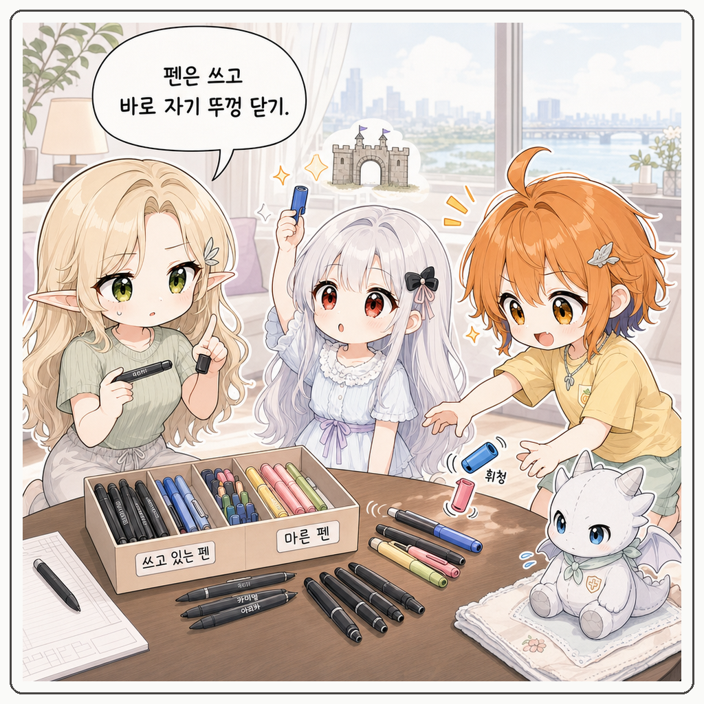 펜뚜껑 짝꿍 재판 001컷
