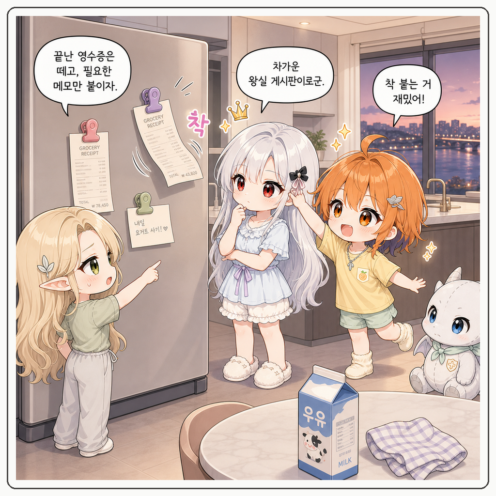 냉장고 자석 클립 재판 001컷