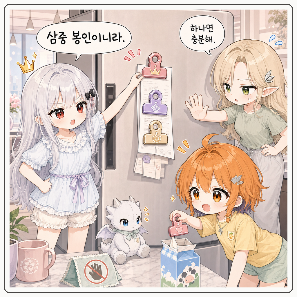 냉장고 자석 클립 재판 002컷