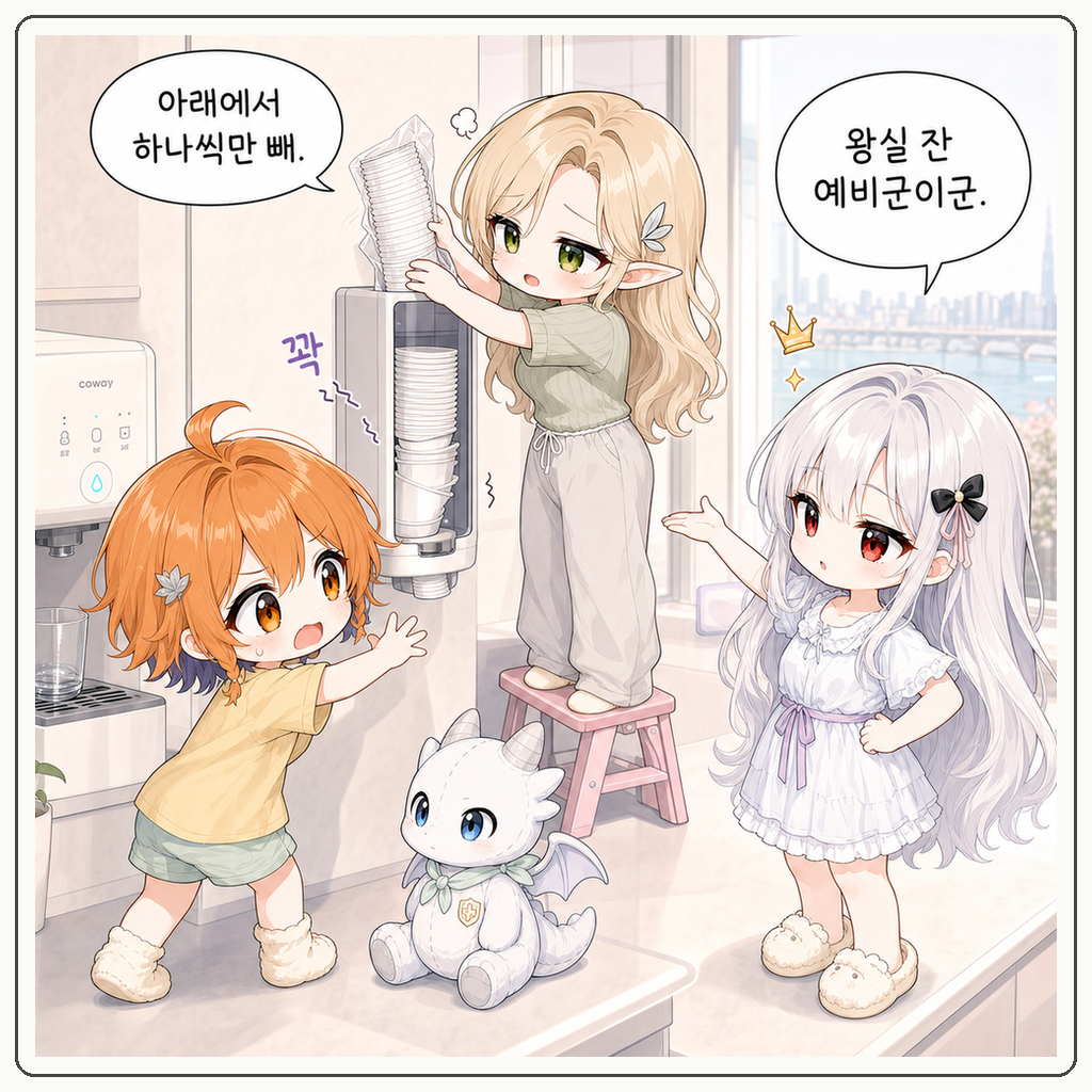 종이컵 탑 자동진급 001컷
