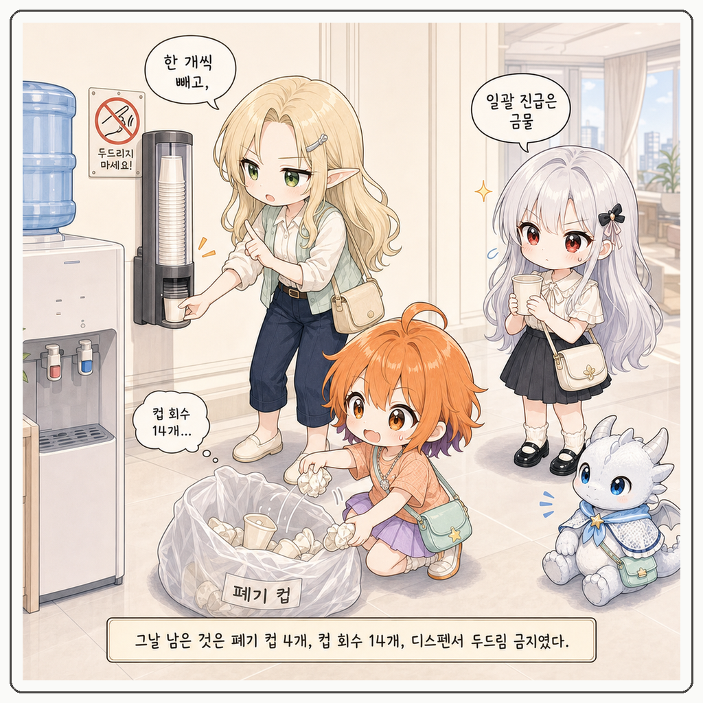 종이컵 탑 자동진급 004컷