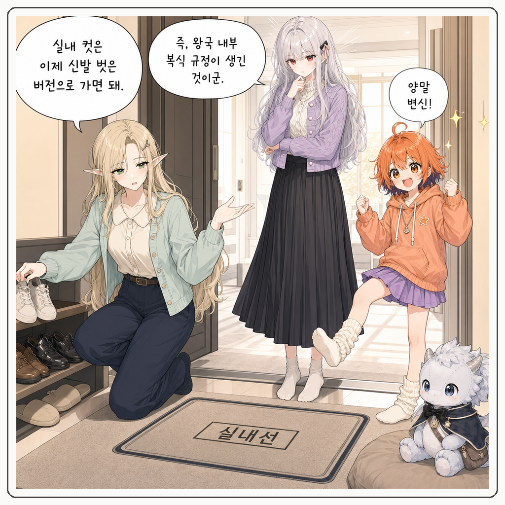 147화: 현관 국경 조약 (부제: 신발은 문밖의 갑옷입니다) 001컷