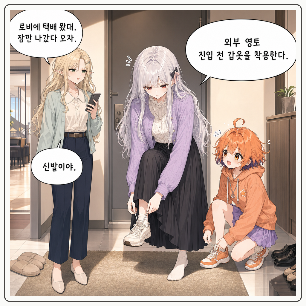 147화: 현관 국경 조약 (부제: 신발은 문밖의 갑옷입니다) 002컷