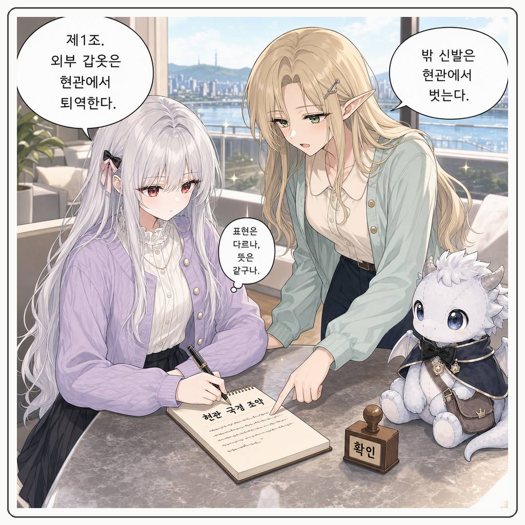 147화: 현관 국경 조약 (부제: 신발은 문밖의 갑옷입니다) 008컷
