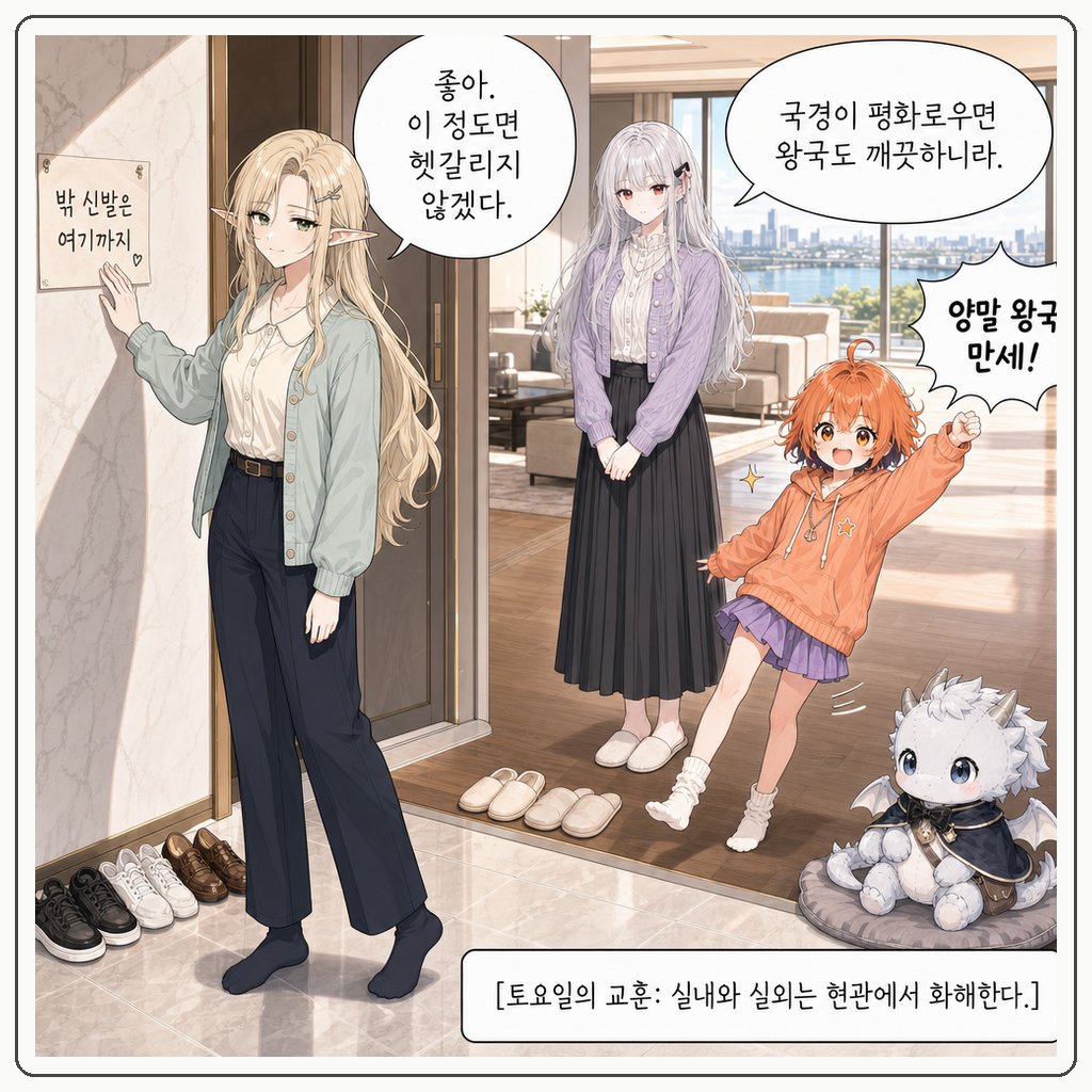 147화: 현관 국경 조약 (부제: 신발은 문밖의 갑옷입니다) 010컷