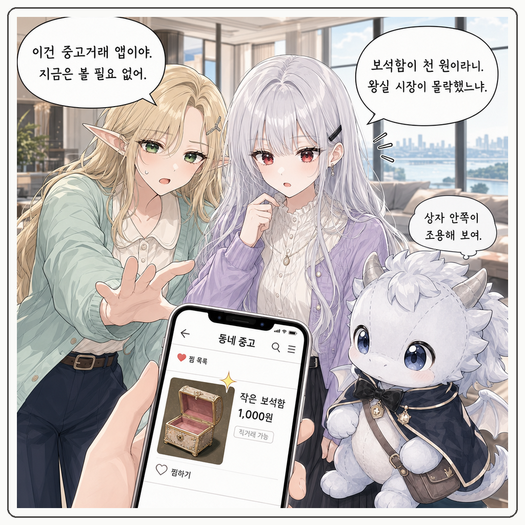 151화: 미아의 첫 중고거래 (부제: 버튼은 문이 아닙니다) 002컷