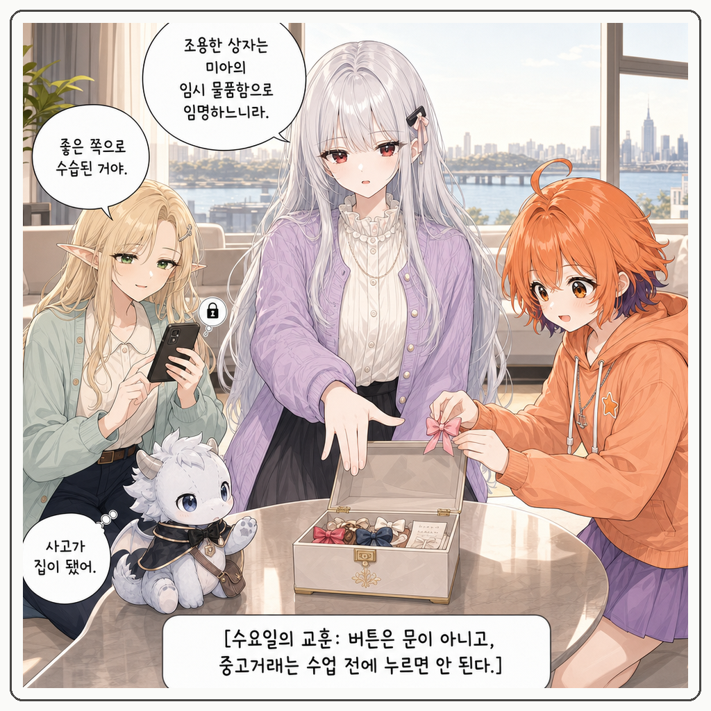 151화: 미아의 첫 중고거래 (부제: 버튼은 문이 아닙니다) 010컷