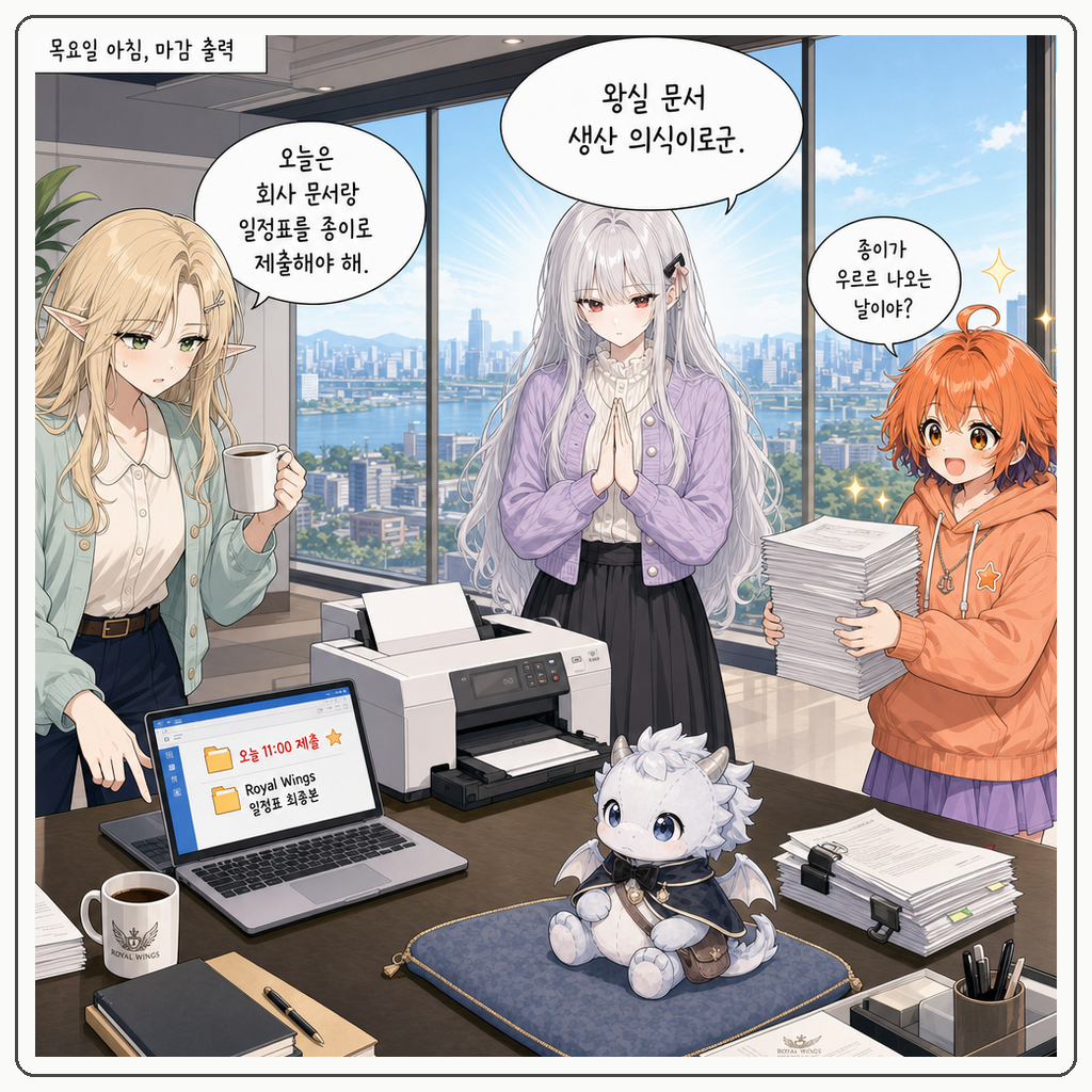 152화: 왕실 잉크 비상령 (부제: 프린터는 공물을 먹습니다) 001컷