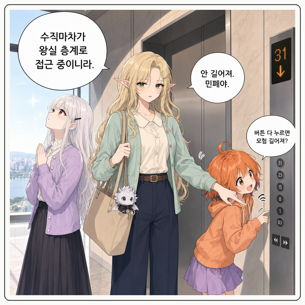 154화: 미아의 첫 수직 원정 (부제: 택배 보관함은 작은 동굴이 아닙니다) 003컷