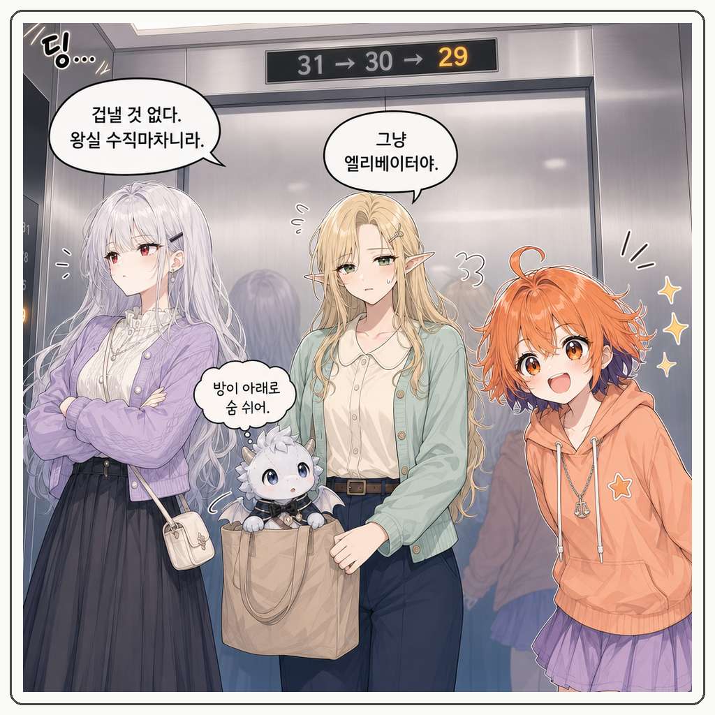 154화: 미아의 첫 수직 원정 (부제: 택배 보관함은 작은 동굴이 아닙니다) 004컷