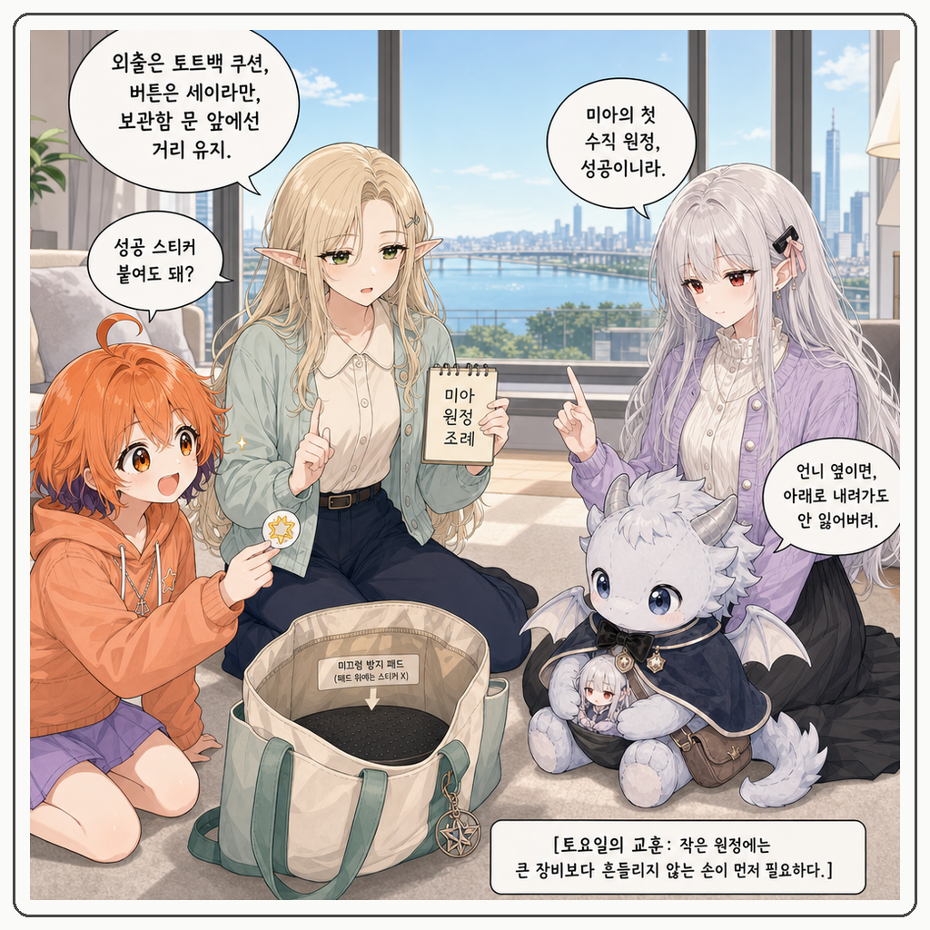 154화: 미아의 첫 수직 원정 (부제: 택배 보관함은 작은 동굴이 아닙니다) 010컷
