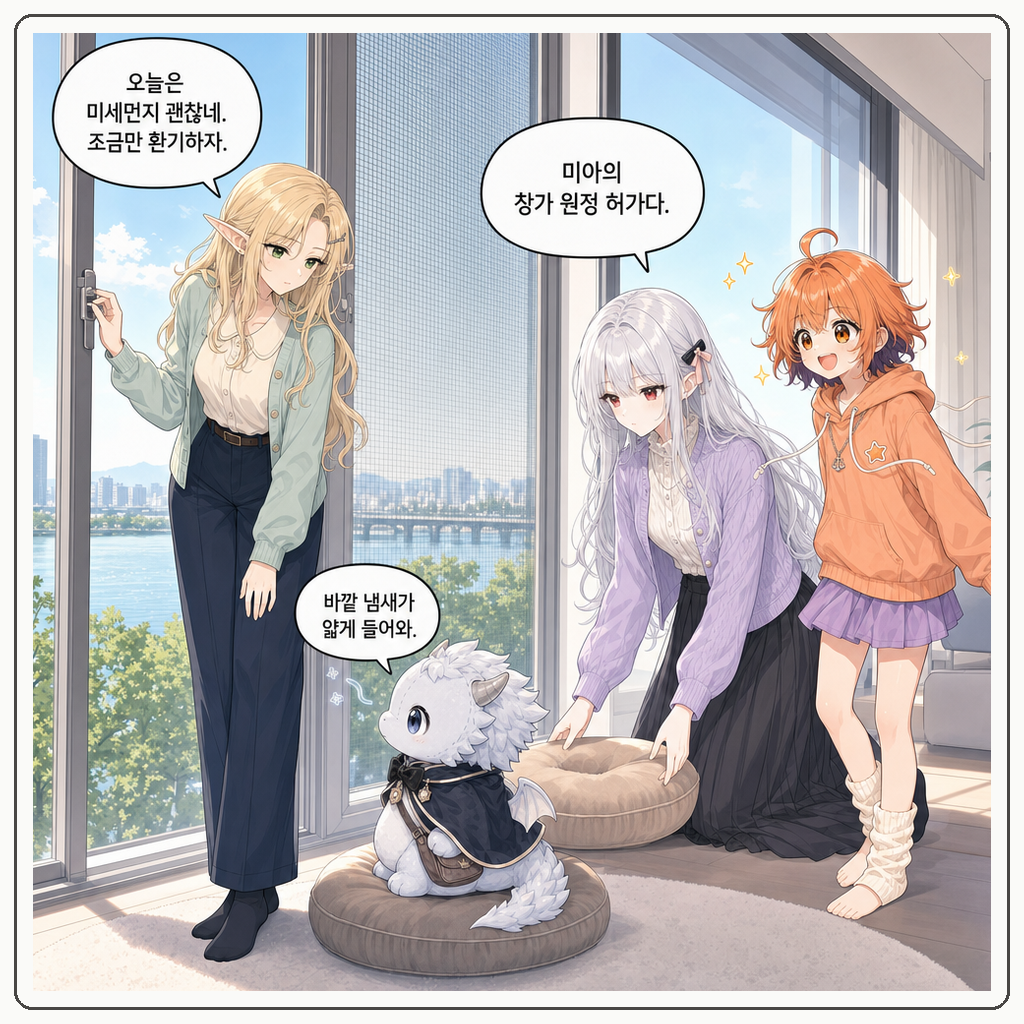 155화: 바람을 거르는 문 (부제: 방충망은 통과문이 아닙니다) 001컷