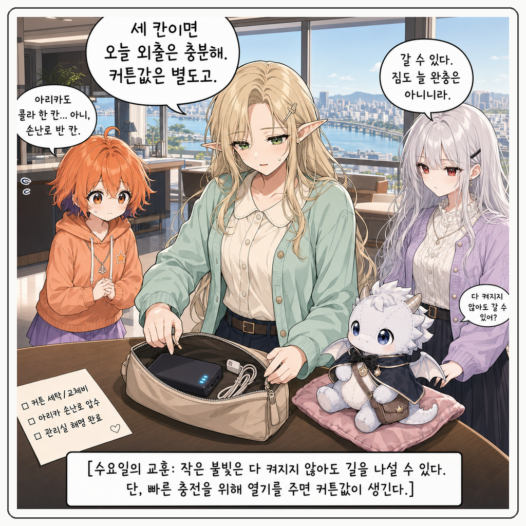 158화: 작은 불빛의 예비 심장 (부제: 보조배터리는 알이 아니고, 열기로 깨우는 것도 아닙니다) 010컷