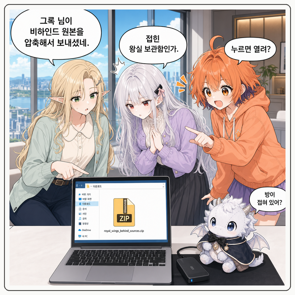 162화: 왕실 압축 해제령 (부제: 폴더는 터뜨리는 상자가 아닙니다) 001컷