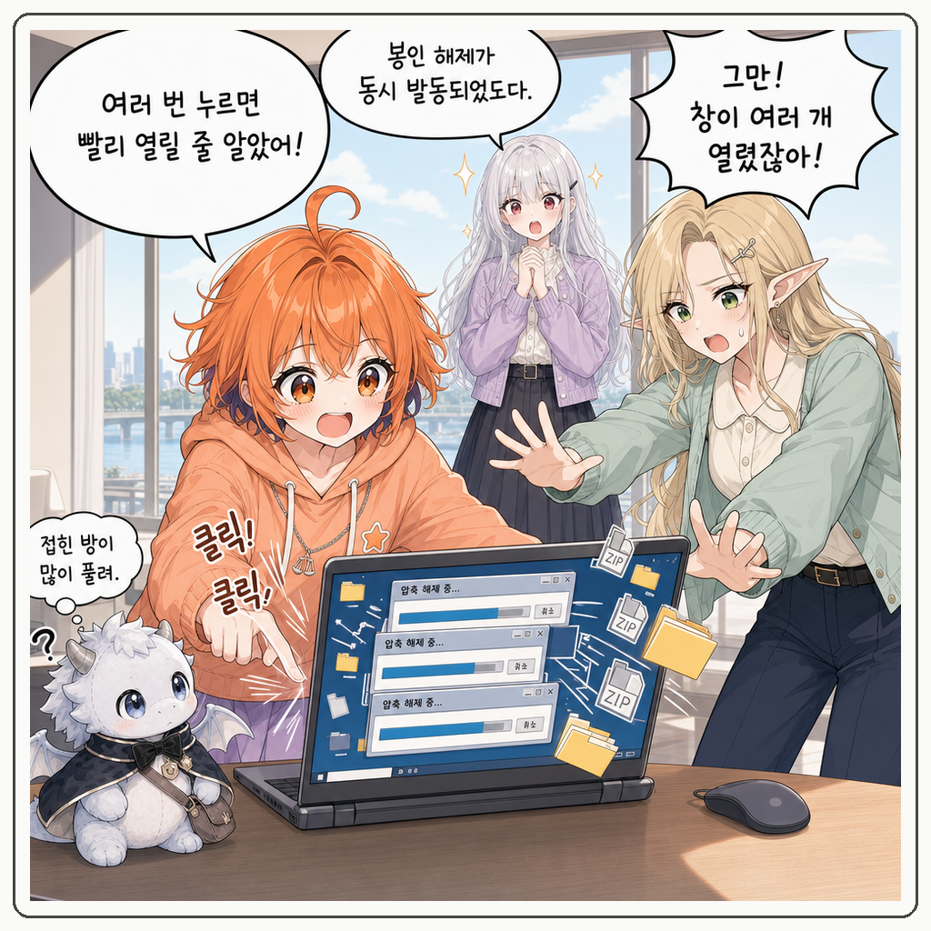 162화: 왕실 압축 해제령 (부제: 폴더는 터뜨리는 상자가 아닙니다) 003컷