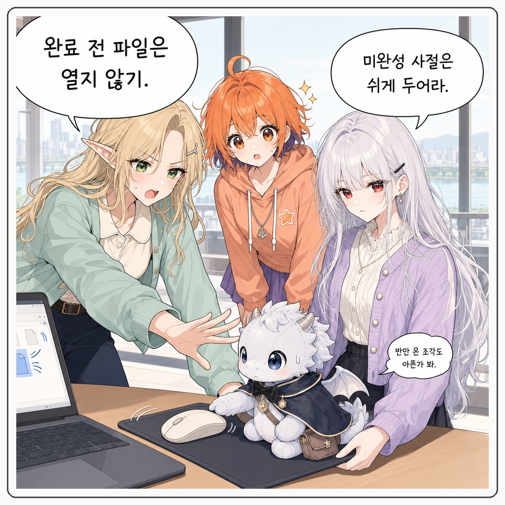163화: 멈춘 파란 줄의 방 (부제: 다운로드는 문이 닫혔다고 두드리는 것이 아닙니다) 005컷