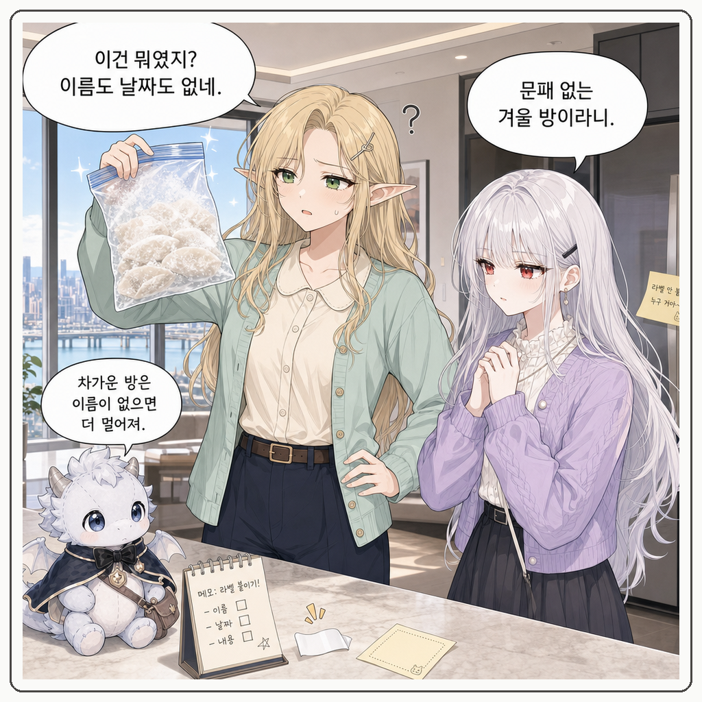 164화: 얼어붙은 이름표의 방 (부제: 냉동실 문은 오래 여는 문이 아닙니다) 002컷