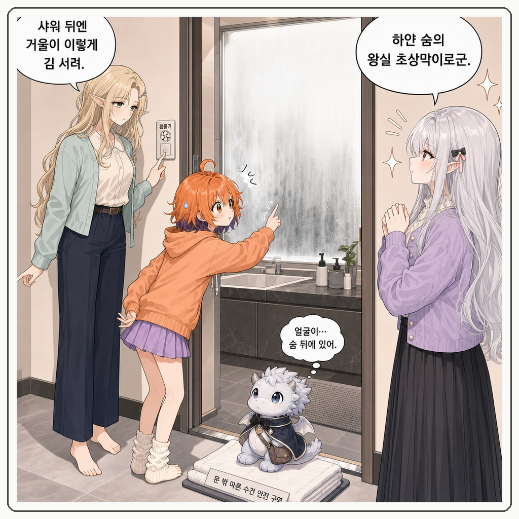 165화: 하얀 숨의 거울 (부제: 거울은 새 몸을 만드는 문이 아닙니다) 001컷