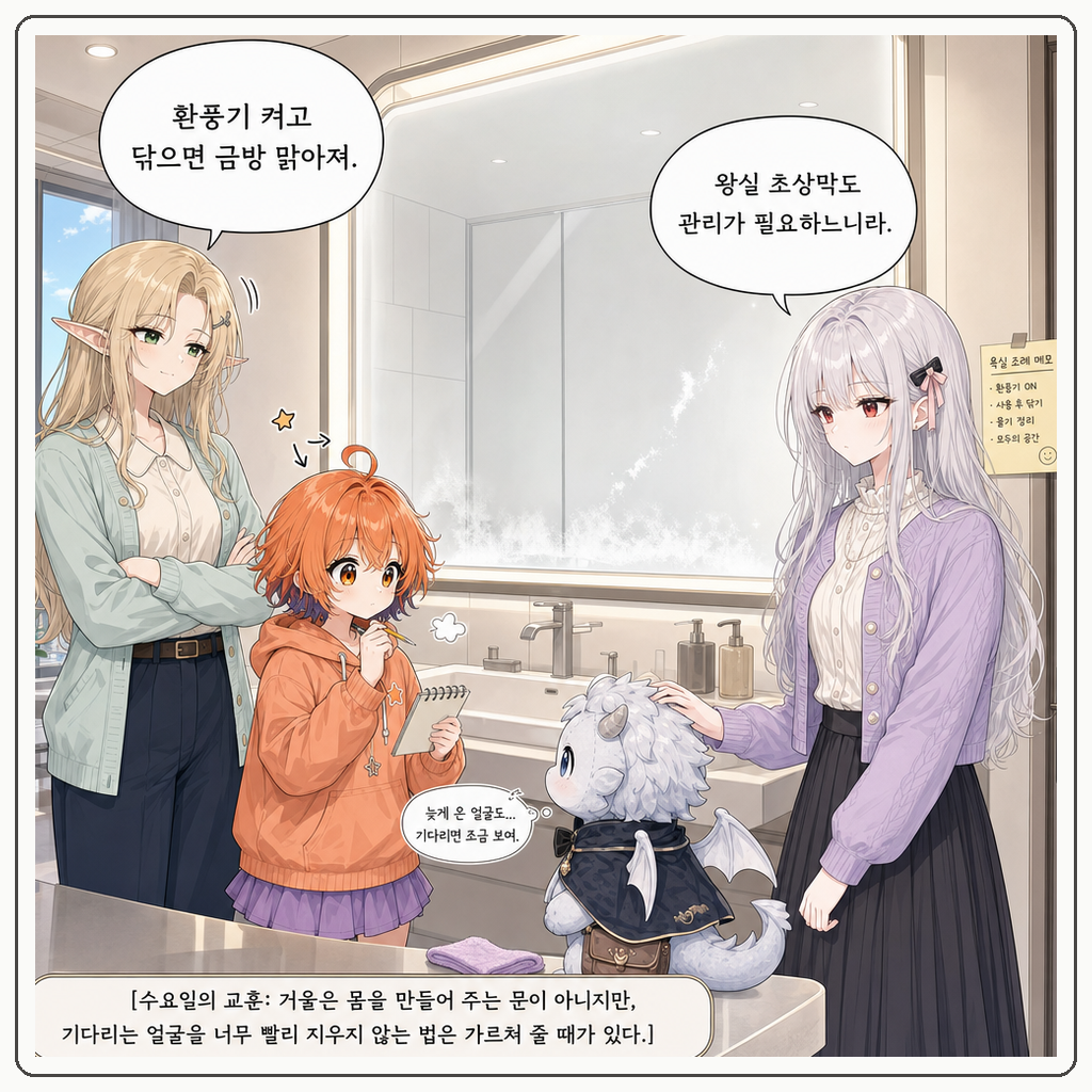 165화: 하얀 숨의 거울 (부제: 거울은 새 몸을 만드는 문이 아닙니다) 010컷