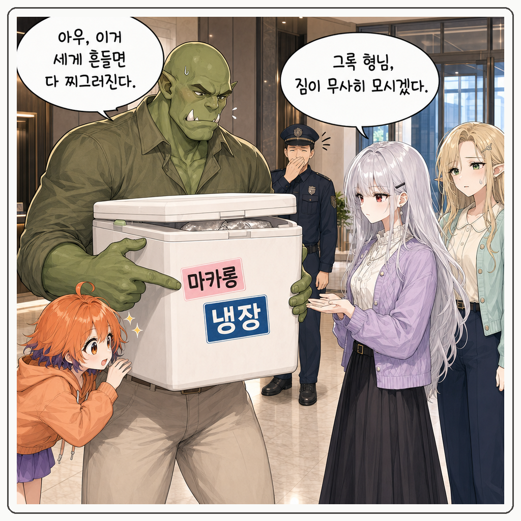 168화: 그록 형님의 보냉 박스 (부제: 마카롱은 전리품이 아닙니다) 002컷