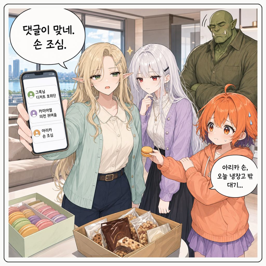 168화: 그록 형님의 보냉 박스 (부제: 마카롱은 전리품이 아닙니다) 007컷