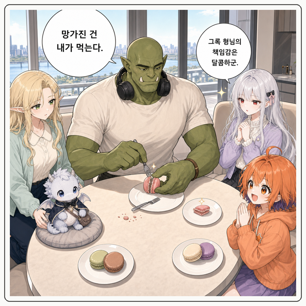 168화: 그록 형님의 보냉 박스 (부제: 마카롱은 전리품이 아닙니다) 008컷