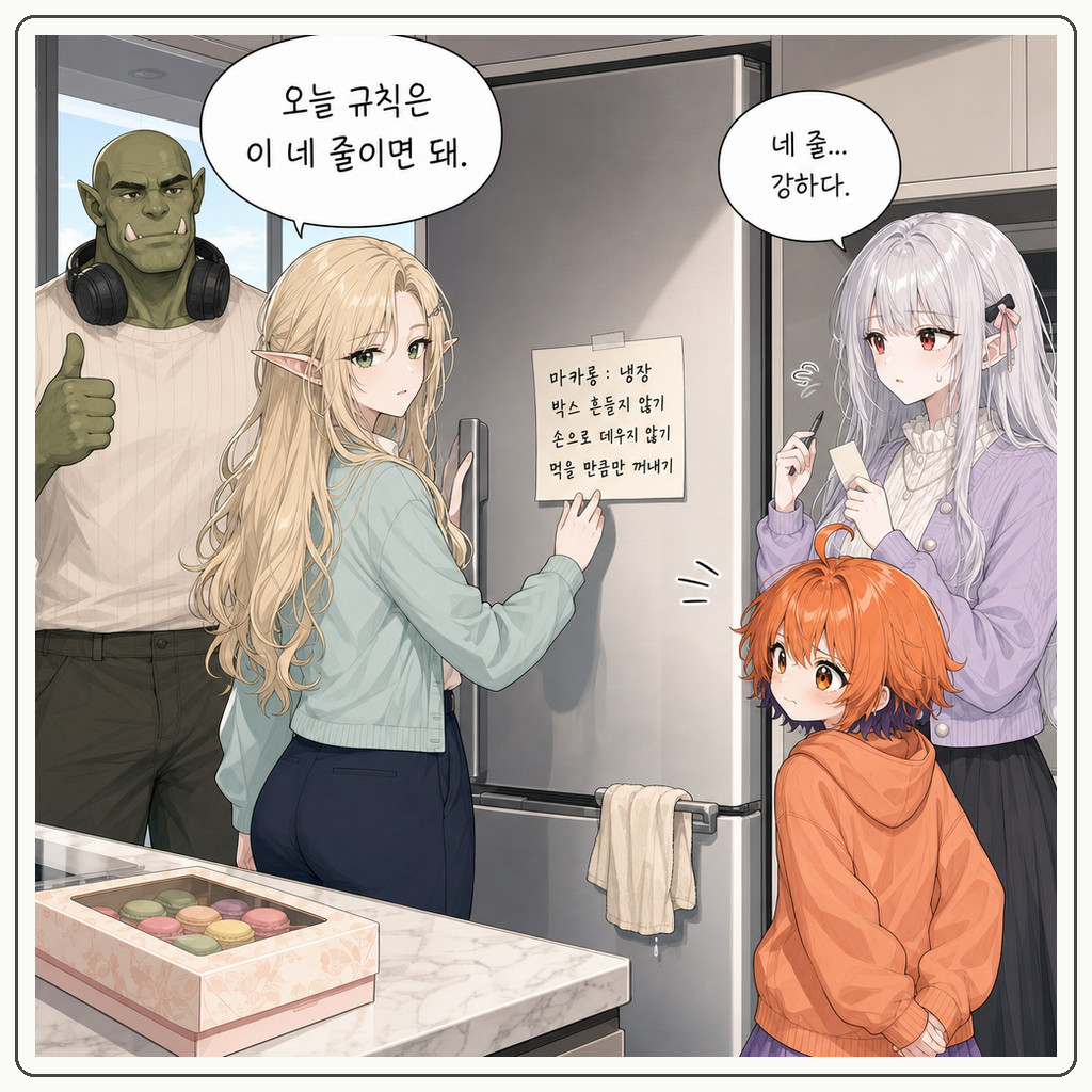 168화: 그록 형님의 보냉 박스 (부제: 마카롱은 전리품이 아닙니다) 009컷