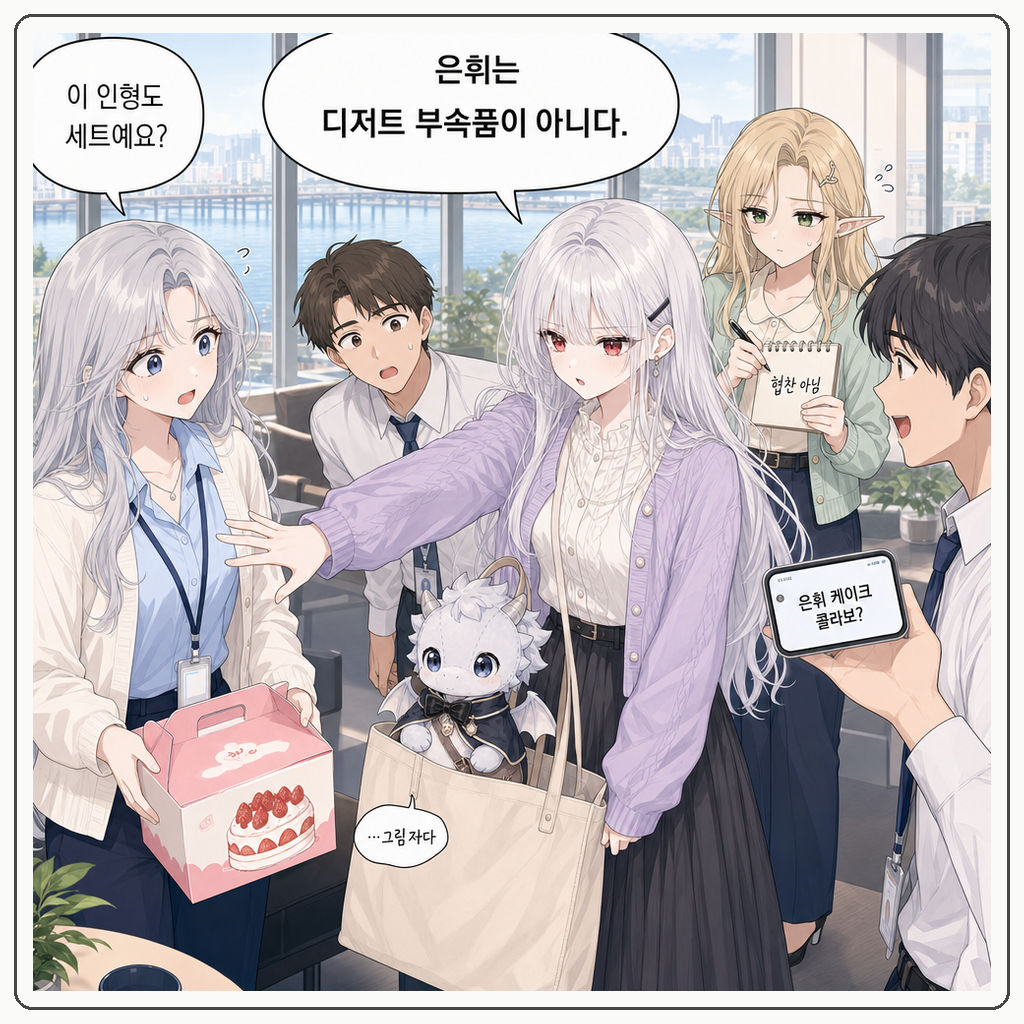 170화: 백서리의 딸기 케이크 촬영일 (부제: 은발은 토핑이 아닙니다) 007컷