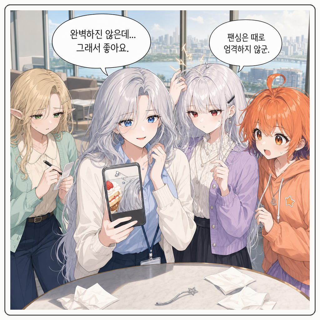 170화: 백서리의 딸기 케이크 촬영일 (부제: 은발은 토핑이 아닙니다) 008컷