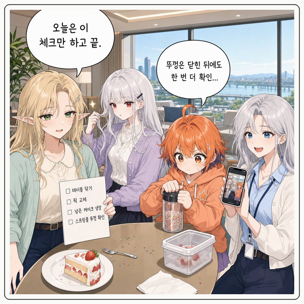 170화: 백서리의 딸기 케이크 촬영일 (부제: 은발은 토핑이 아닙니다) 009컷