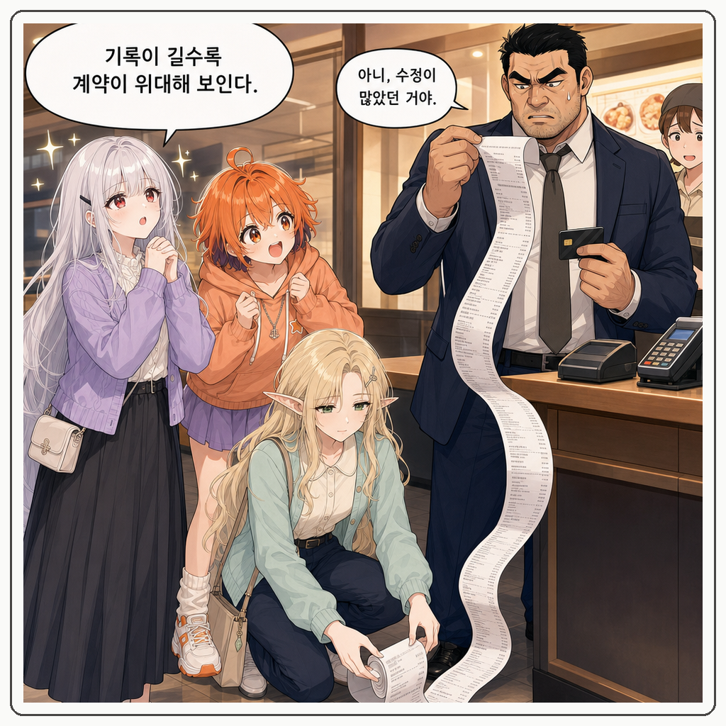 171화: 부장님의 적당히 계약서 (부제: 한우 5인분은 상시 조항이 아닙니다) 007컷