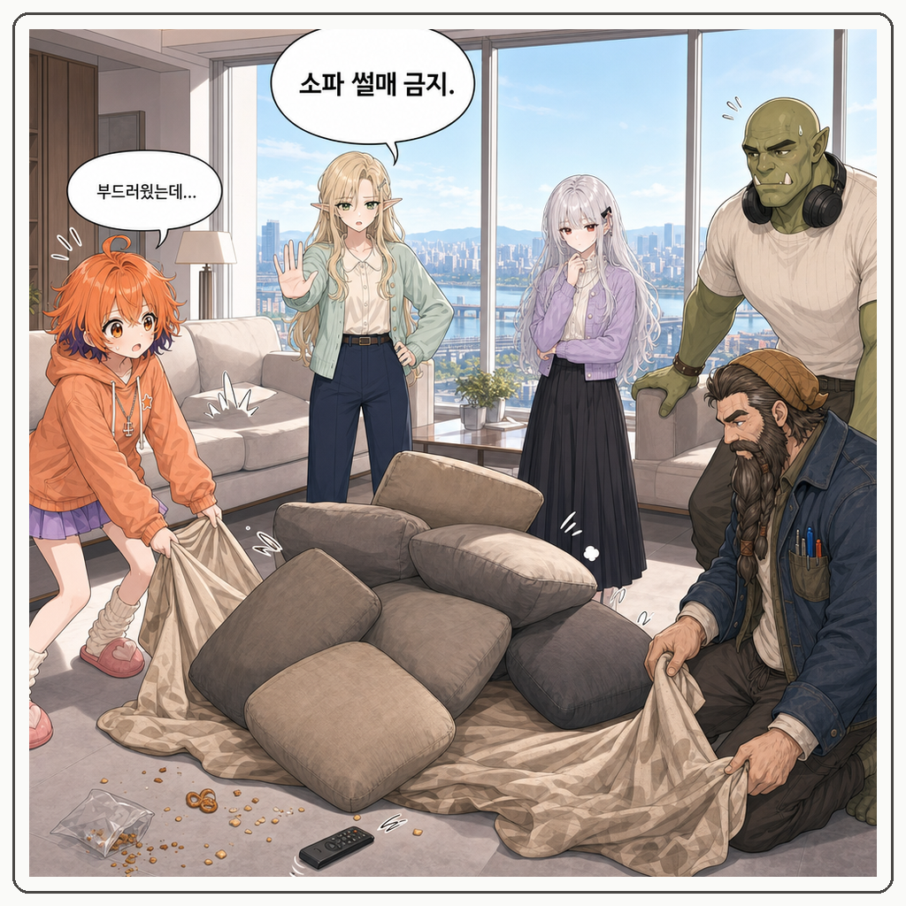 172화: 소파 밑 왕국 구조대 (부제: 리모컨은 고대 유물이 아닙니다) 003컷