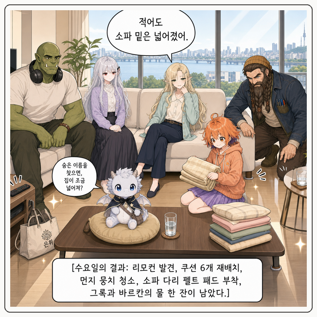 172화: 소파 밑 왕국 구조대 (부제: 리모컨은 고대 유물이 아닙니다) 010컷