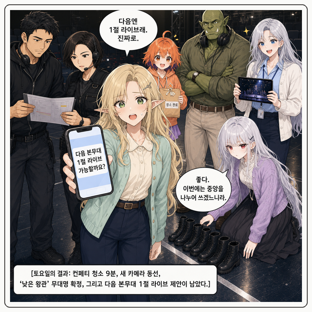 175화: 리허설의 은색 표시선 (부제: 무대 중앙은 왕좌가 아닙니다) 010컷